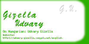 gizella udvary business card